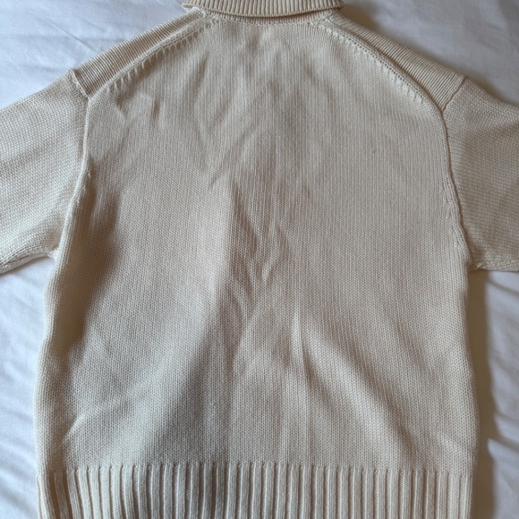 Wilfred Free Knit Polo Sweater in Light Birch - Picture 3 of 5